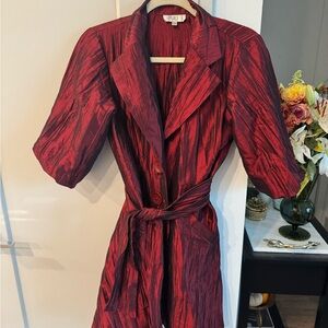Puli Deep Red Satin Jacket